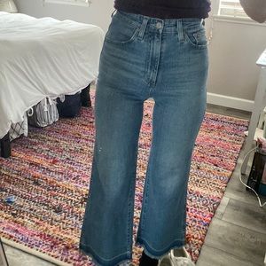 AG high waisted wide cropped jean 23 r